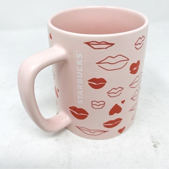 Starbucks Valentines Kissy Lips Mug 2020 14oz - Picture 2 of 6